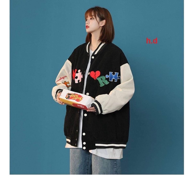 Áo khoác bomber gió NR tay trắng HD11