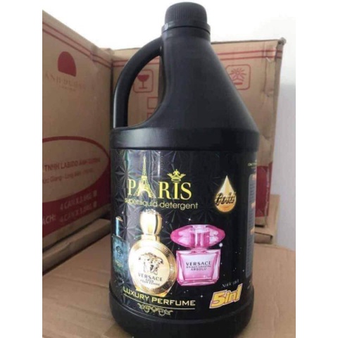 Thùng 4 can Nước giặt Paris 3.6L hương nước hoa Pháp hàng chính hãng