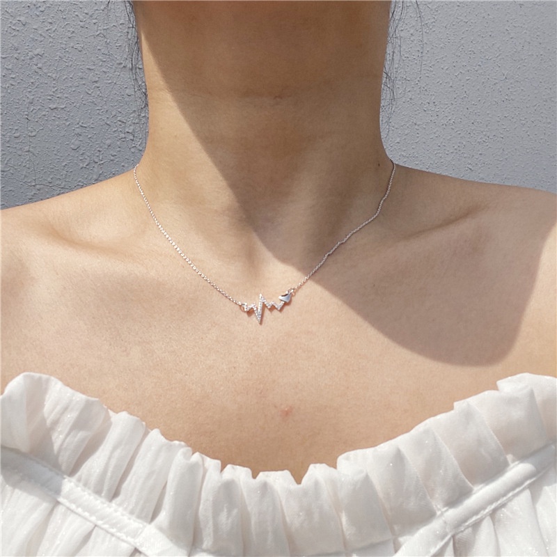 Dây chuyền vòng cổ nữ titan nhịp tim X4-210A - CAM KẾT KHÔNG GỈ, KHÔNG BAY MÀU - BẢO HÀNH 12 THÁNG