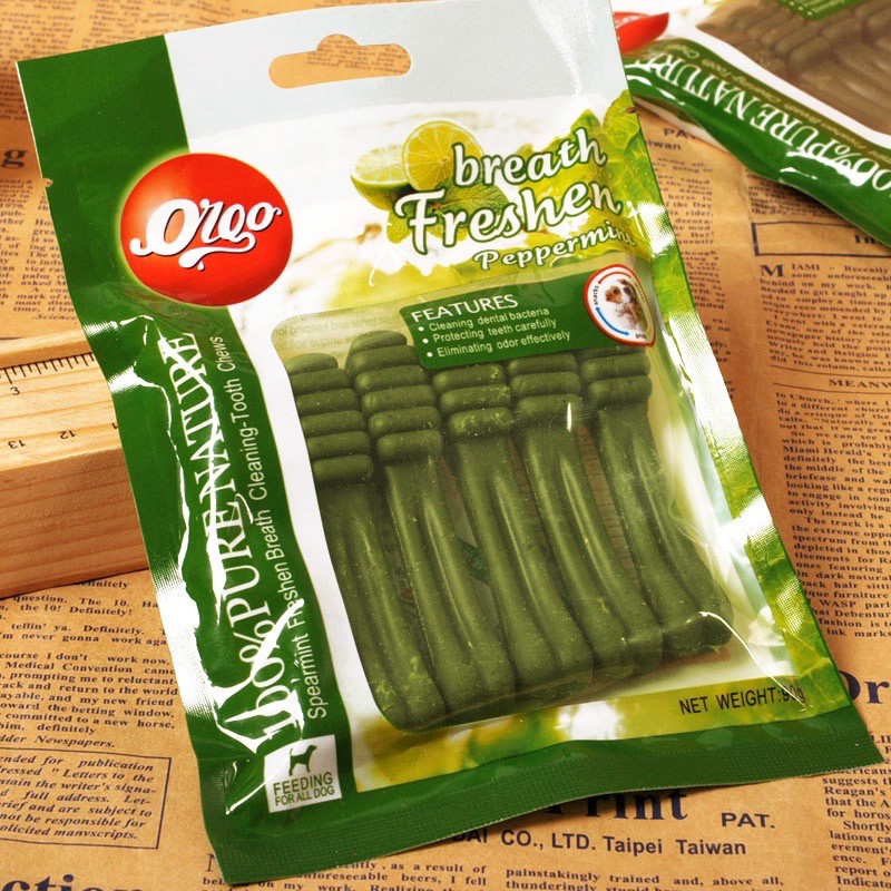 Xương Orgo gặm cho chó thêm canxi, sạch răng không cắn phá đồ đạc túi 90g - Bivido