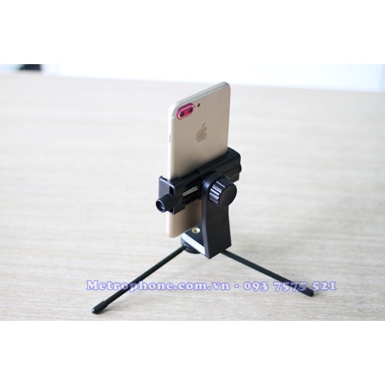 Khung Kẹp/Giá Đỡ Điện Thoại Lên Tripod Xoay Được 360 độ ( Không kèm chân tripod mini )