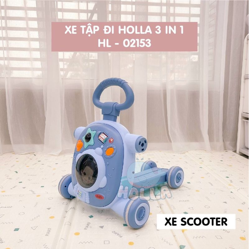 Xe tập đi kiêm chòi chân Scoter Holla 3 in 1