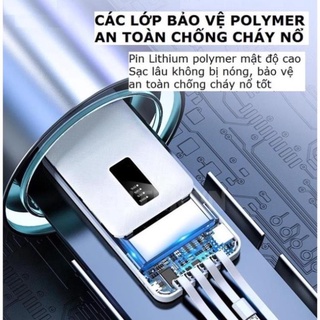 Pin sạc dự phòng 20000mah có dây cắm iphone android type-c hỗ trợ sạc nhanh 2.1a – gutek t024
