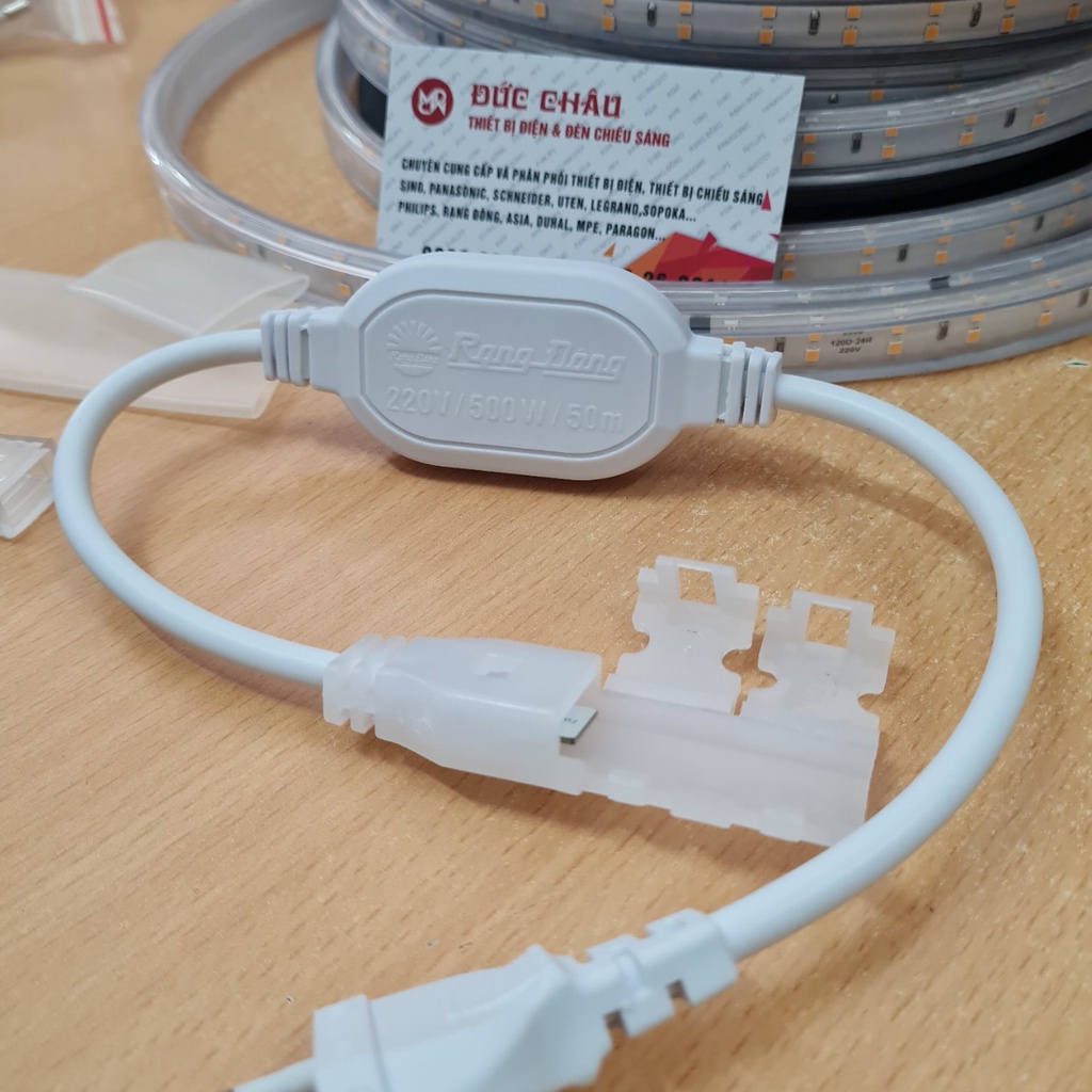 Dây led 220v , nguồn dây 2 hàng rạng đông (cuộn 50m)- cam kết chính hãng bảo hành 2 năm