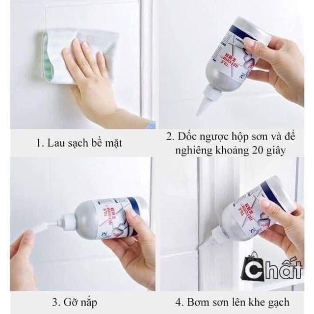 Sơn Kẻ Chỉ Gạch Nền Nhà, Keo Chà Ron Sứ Đa Năng Công Nghệ Hàn Quốc Tile Reform 280ml