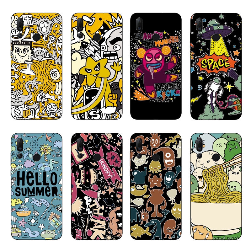 【Ready Stock】Meizu Meilan Note 9/Note 8/Note 6/Note 5/Note 3/Note 2 Silicone Soft TPU Case Cartoon Space Printed Back Cover Shockproof Casing