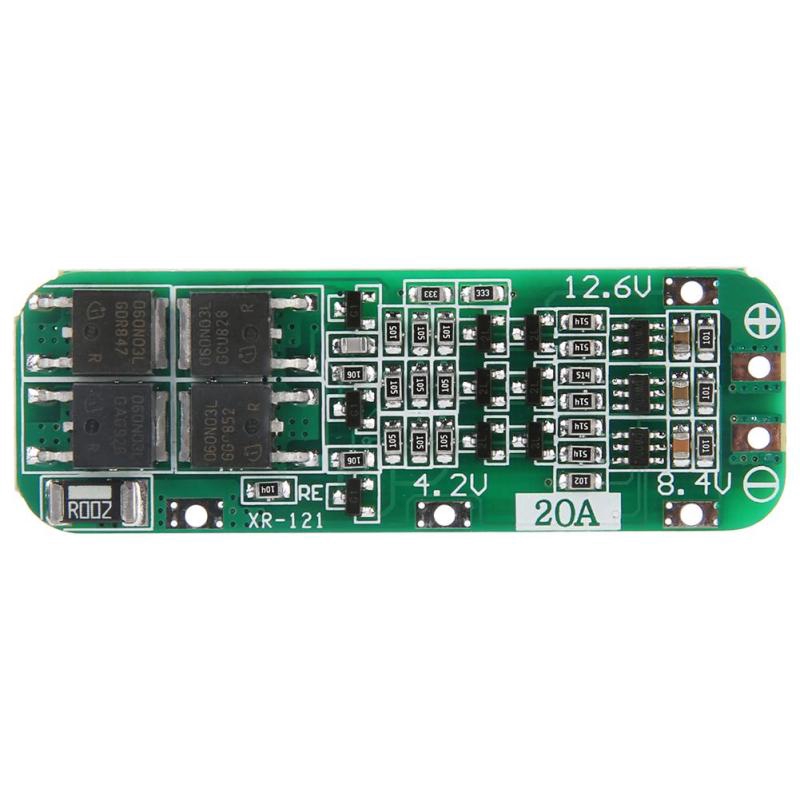 ujewndju 3S 12.6V 20A Lithium Battery Protection Board 18650 LiPo Cell BMS PCBAuto Recovery