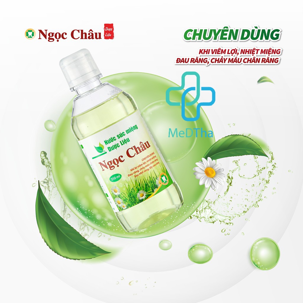 Nước Súc Miệng Dược Liệu Ngọc Châu 350ml - Làm sạch miệng, khử mùi hôi, bảo vệ răng miệng Dược Hoa Linh [Chính hãng]