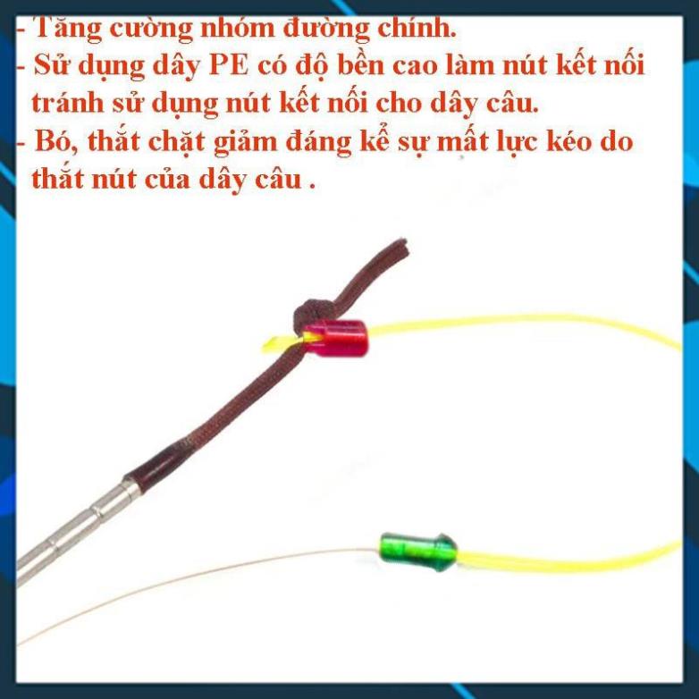 [Chất Lượng] Sét 5 dây PE Nối Đầu Cần Đơn, Câu Đài Chống Nổ Trục Cao Cấp