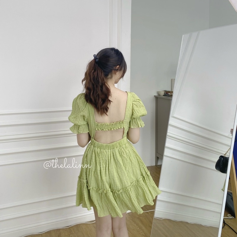 [ ẢNH THẬT ] Đầm xốp hở lưng 𝐒𝐨𝐟𝐭 𝐝𝐫𝐞𝐬𝐬 /thelalinn