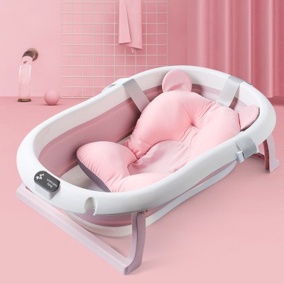 Chậu tắm gấp gọn cho bé, Thau tắm bé sơ sinh kèm phao