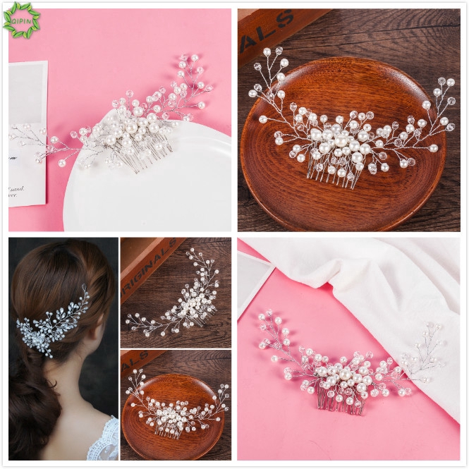 Cài tóc hình nhánh cây đính ngọc trai giả thời trang cho nữ