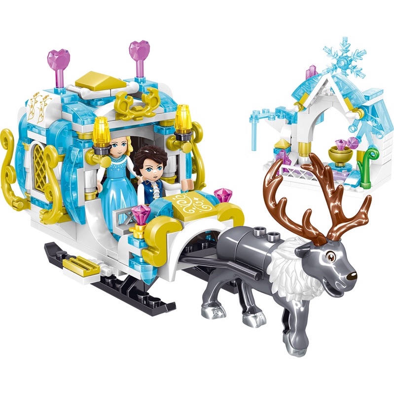 Lego - zhe gao 1138  lắp ráp xe tuần lộc công chúa elsa 273 mảnh - ảnh sản phẩm 3