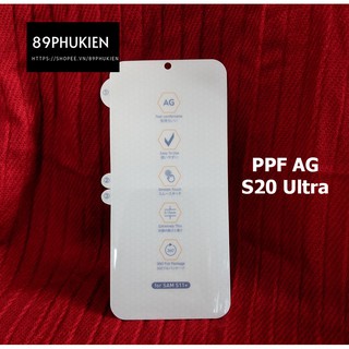 Miếng dán PPF AG S20 Ultra chống trầy xước mặt trước