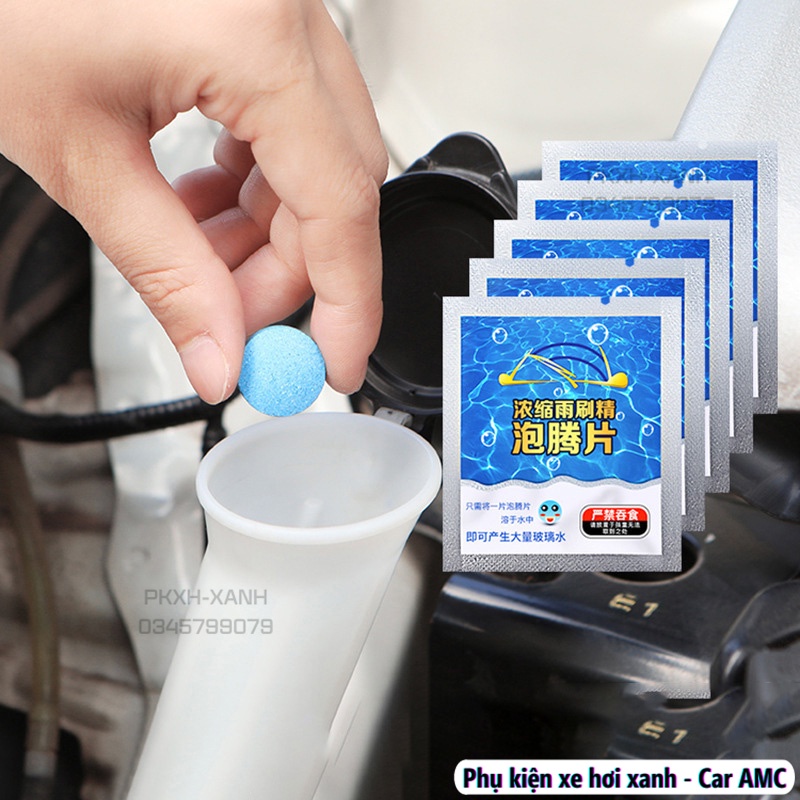 Viên Sủi Rủa Kính Ô Tô , Viên Rửa Kính Xe Hơi Tiện Dụng - Tiết Kiệm - Gia Rẻ