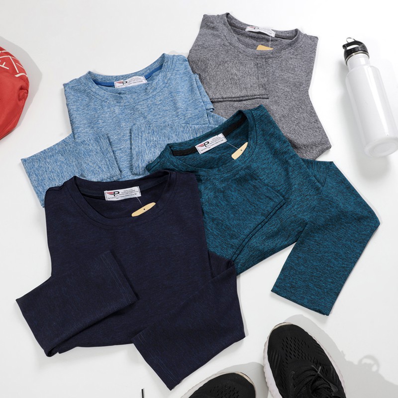 Áo thun tay dài nam cổ tròn tập gym ADT04.2 PigoFashion, chọn lựa nhiều màu | BigBuy360 - bigbuy360.vn