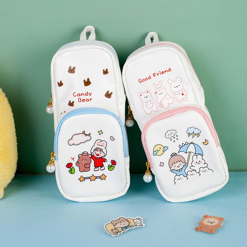 Hộp Bút Hình Balo Hai Ngăn Xinh Xắn, Nhiều Mẫu Cho Cả Bé Trai Và Bé Gái