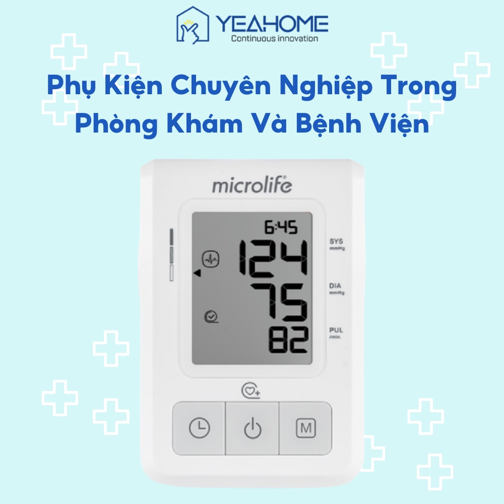 Máy Đo Huyết Áp Tự Động Microlife B2 Basic Phát Hiện Rối Loạn Nhịp Tim (PAD) BH 5 Năm - YeahomeCare Saigon