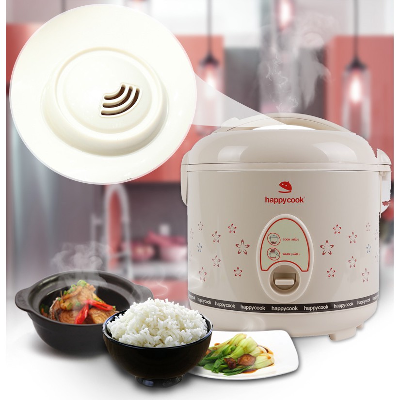 Nồi cơm điện Happy Cook 3 dung tich (1.8L,2l,3L) HC180,HC200,H300