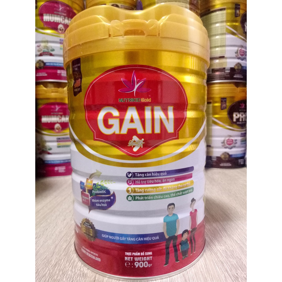 Sữa tăng cân cho người gầy, ốm khó tăng cân Nutrikidgold Gain 900g