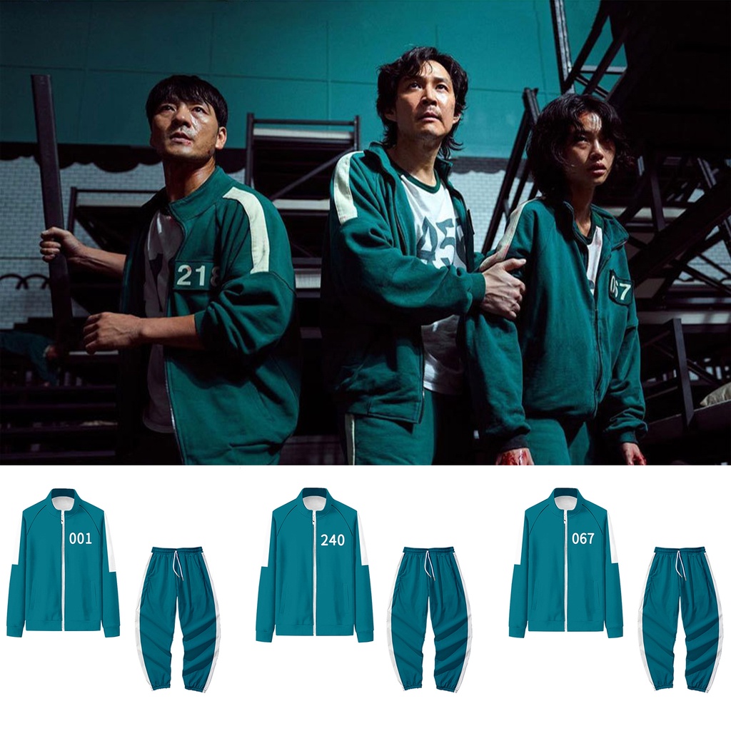 Bộ đồ hóa trang nhân vật Squid game Merch phong cách Hàn Quốc thời trang 2021