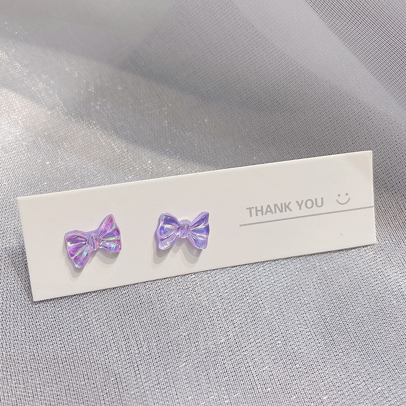 Khuyên tai hình nơ nhiều màu sắc tùy chọn xinh xắn cho nữ