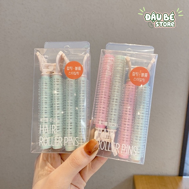 Lô Kẹp Phồng Chân Tóc Cao Cấp - Lô Uốn Mái Bay Tự Dính Phong Cách Hàn Quốc - DauBe - PK005