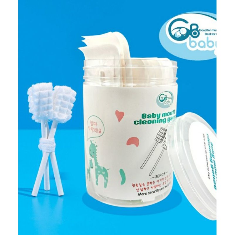 GB Baby - Hộp 30 Que gạc rơ lưỡi , tưa lưỡi - vệ sinh răng miệng cho bé