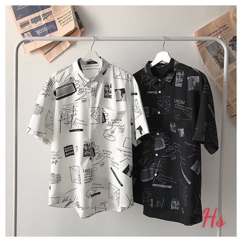 [Mã FAMAYWA giảm 10K đơn 50K] Áo Sơ Mi Chữ Kí Unisex 🦋 Áo Somi Nam Nữ Tay Lỡ Dáng Rộng 2 Màu | BigBuy360 - bigbuy360.vn