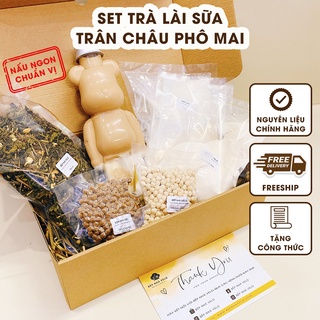 Set Trà Lài Sữa Trân Châu Phô Mai - Trà sữa Pana Cotta - Nấu được 4.5L Cốt Trà - Bếp Nhà Velo