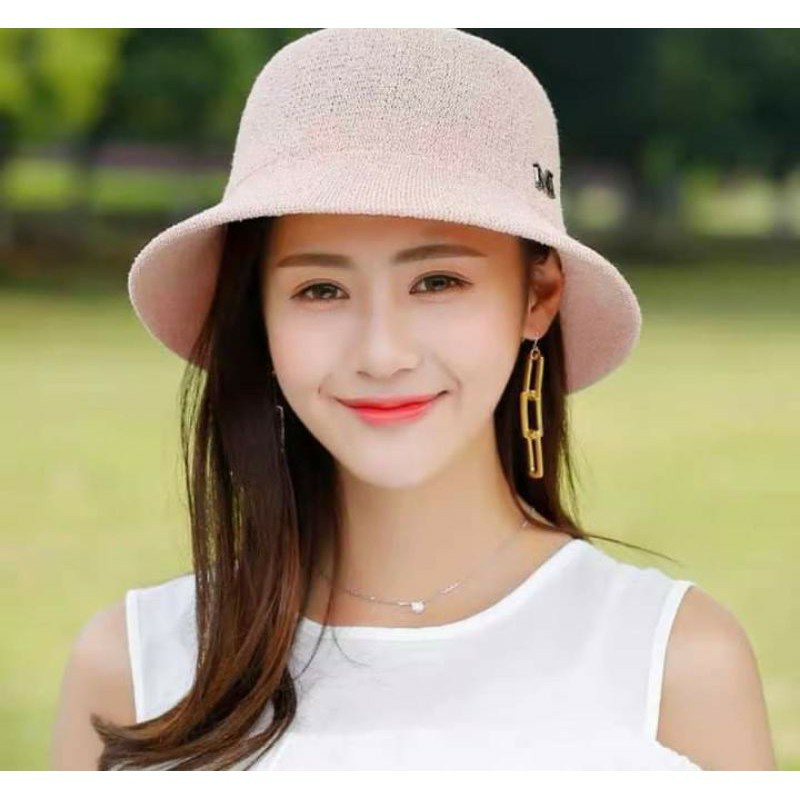 Mũ M cói nón nữ, vành nhỏ thời trang cho bạn gái