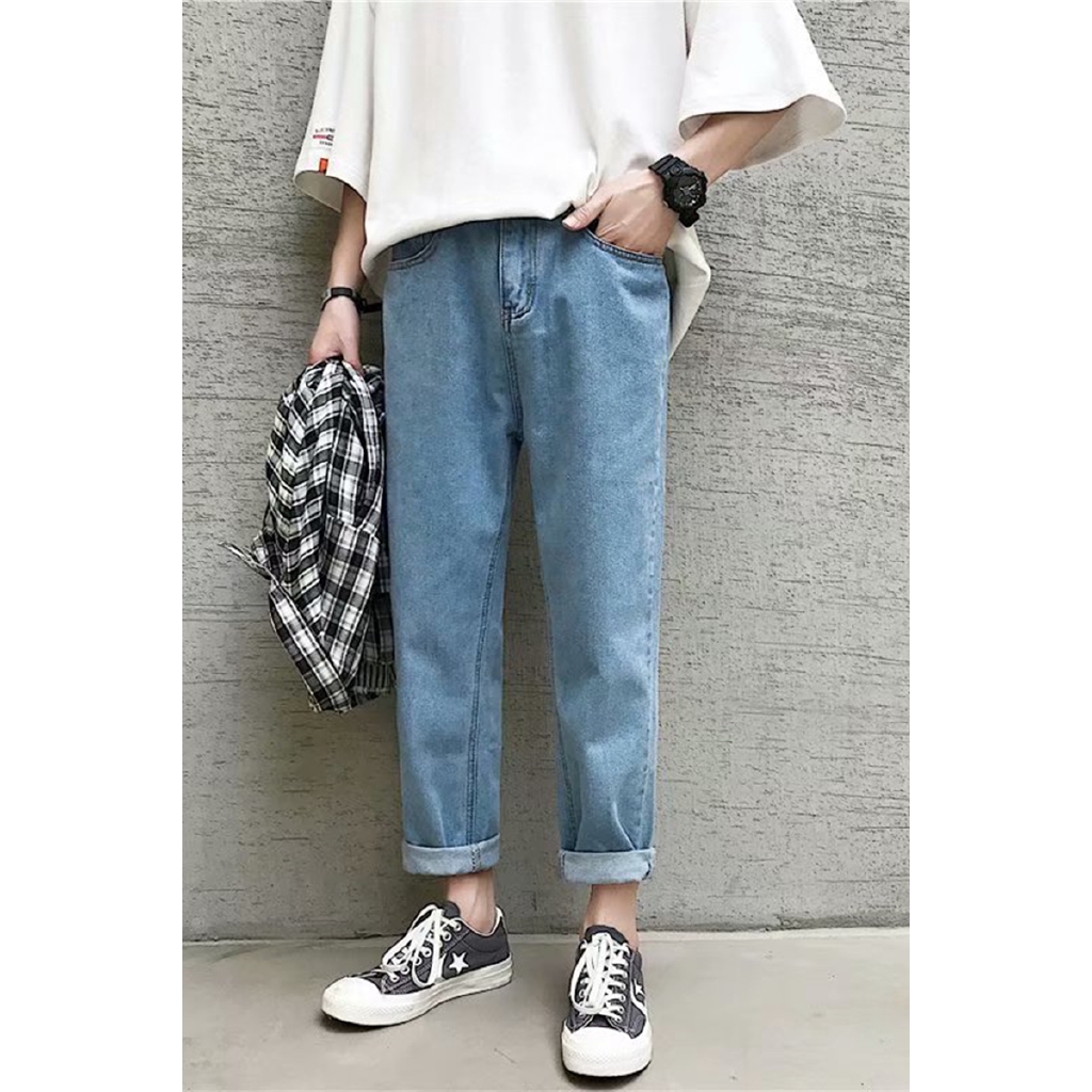 high3 jeans men's jeans solid straight haren pants lovers casual pants