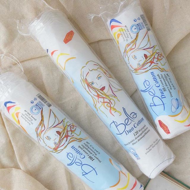 Bông Tẩy Trang Bella Duo Cotton 120 miếng