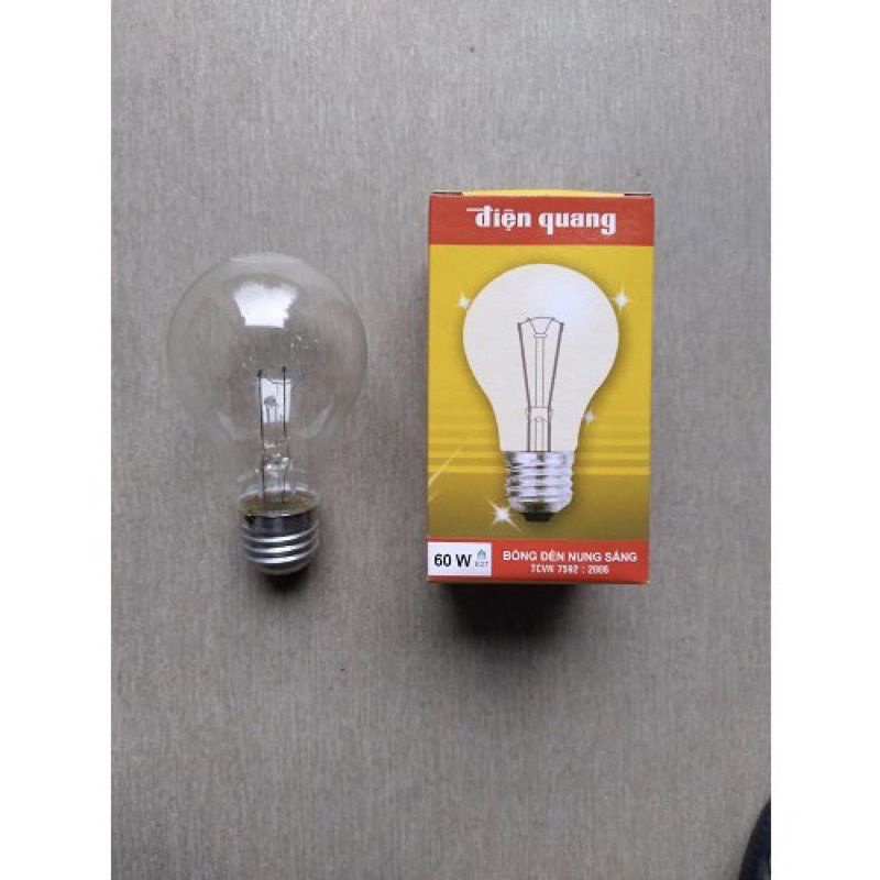 Bóng đèn sợi đốt nung sáng 60W Điện Quang dùng để ấp trứng, sưởi ấm cho gà con