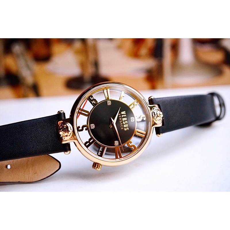 💃⌚️Đồng Hồ Nữ Versus Kirstenhof 34mm - thiết kế lộ khung với tên hãng gắn quanh độc đáo
