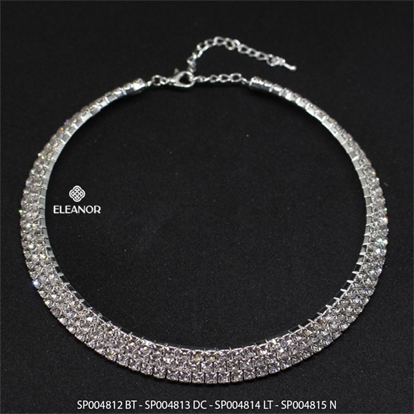 Dây chuyền vòng tay bông tai nhẫn nữ Eleanor Accessories bộ trang sức đính đá phụ kiện trang sức 4812
