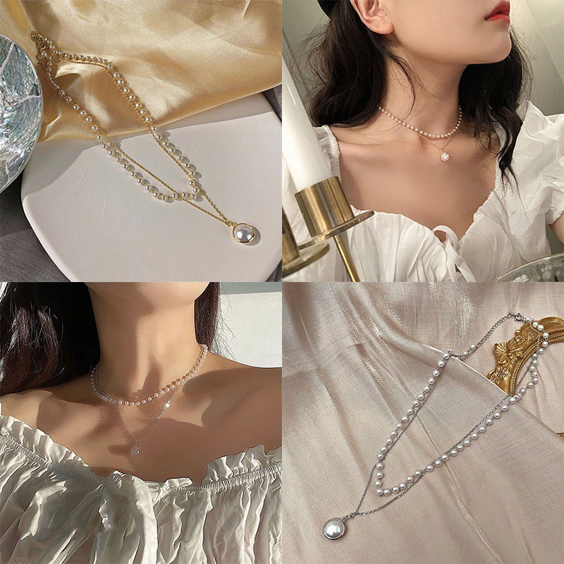 Dây Chuyền Hạt Ngọc Trai Nhân Tạo Xinh Xắn Chất Lượng