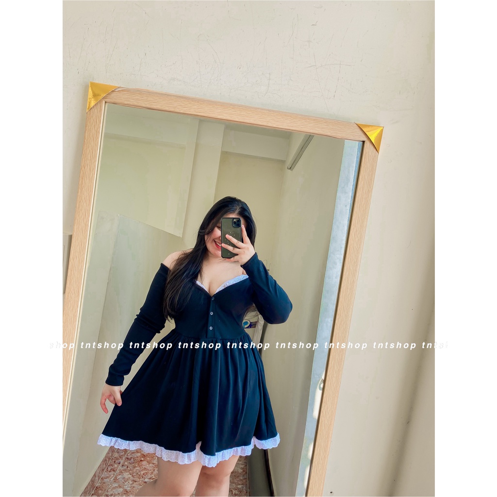 Đầm Ren Tay dài [ TNT SHOP BIGSIZE 60KG 90KG ] | BigBuy360 - bigbuy360.vn