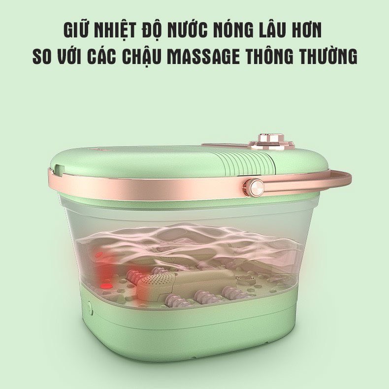 ✨BH 12 THÁNG✨ Chậu ngâm chân massage điều chỉnh nhiệt độ hồng ngoại, chậu ngâm chân điều khiển từ xa