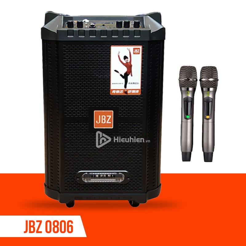 Loa kéo JBZ 0806 mini Công suất lớn, Mic Kim Loại siêu hay