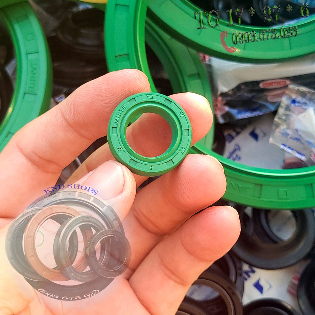 Phốt cao su chặn dầu  trục cơ máy rửa xe mini TG 17*27*6 , phụ tùng xe máy và máy bơm nước | KND Shops