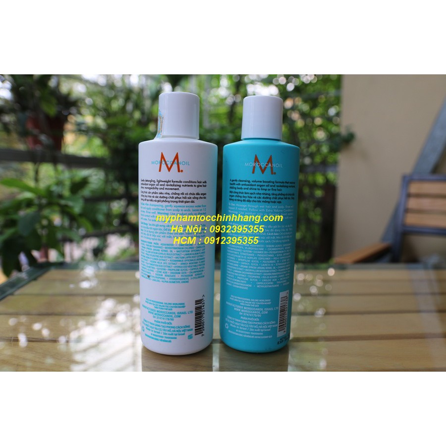 DẦU GỘI XẢ TĂNG PHỒNG MOROC EXTRA VOLUME 250ML*2