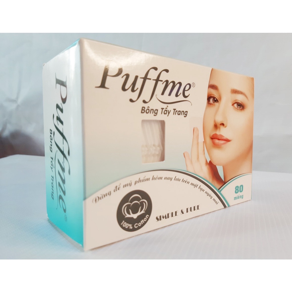 ComBo 5 Hộp Bông Tẩy Trang Puffme 80 Miếng/hộp