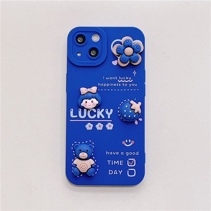 Ốp điện thoại silicon hình búp bê dễ thương Ssa7 cho IPhone 12 13 11 Pro Max X Xs Max Xr 7 8 Plus