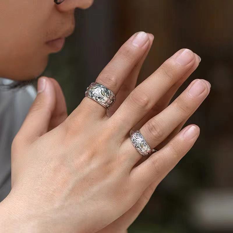 Nhẫn hở mạ bạc Thái Lan kiểu dáng Vintage