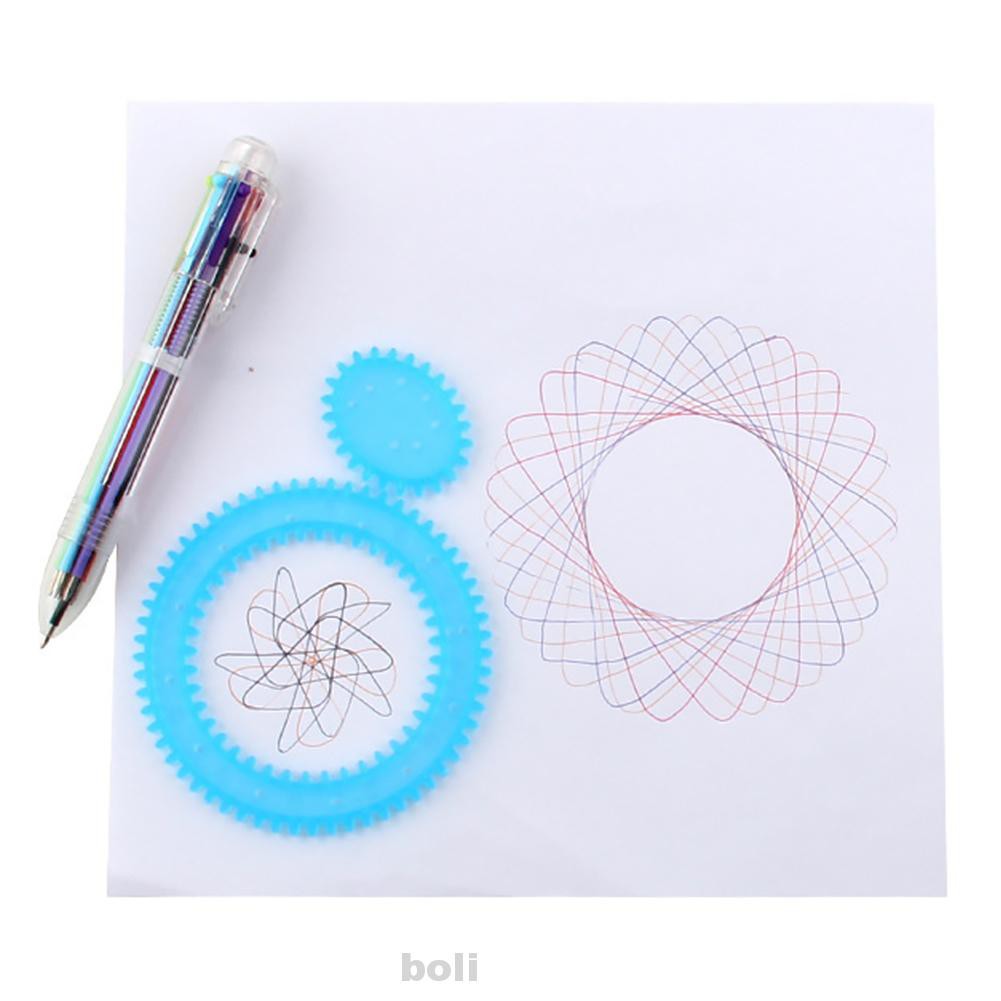 Spiral Educational Accessories Early Learning Development Painting Wheels Spirograph Interlocking Gears Drawing Toys Set