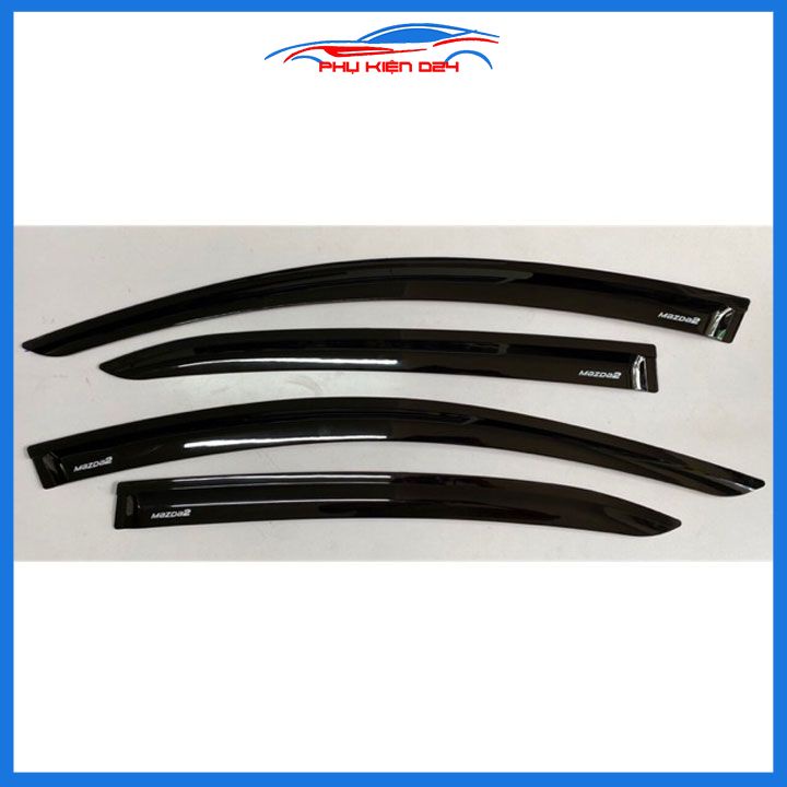 Vè che mưa cho xe ô tô Mazda 2 2015-2016-2017-2018-2019-2020-2021-2022-2023-2024 vè đen bảo vệ trang trí xe