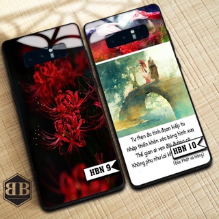 Ốp lưng kính cường lực Samsung Galaxy Note 8 hoa bỉ ngạn