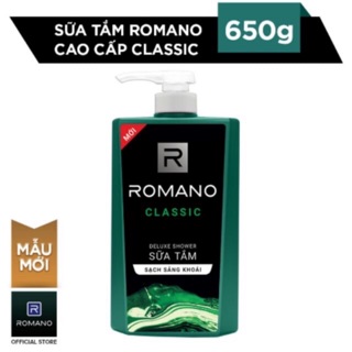 Sữa Tắm Dành Cho Nam Romano Classic (650g), Tặng kèm chai dầu gội Enchanteur 150g