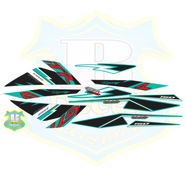 ( Quí khách vui lòng mang ra tiệm cho thợ dán ) Tem winner xanh ngọc lục bảo